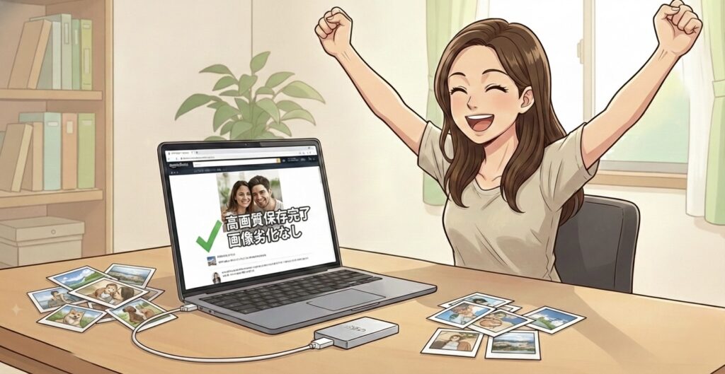 外部SSDへ物理保存のイメージ画像